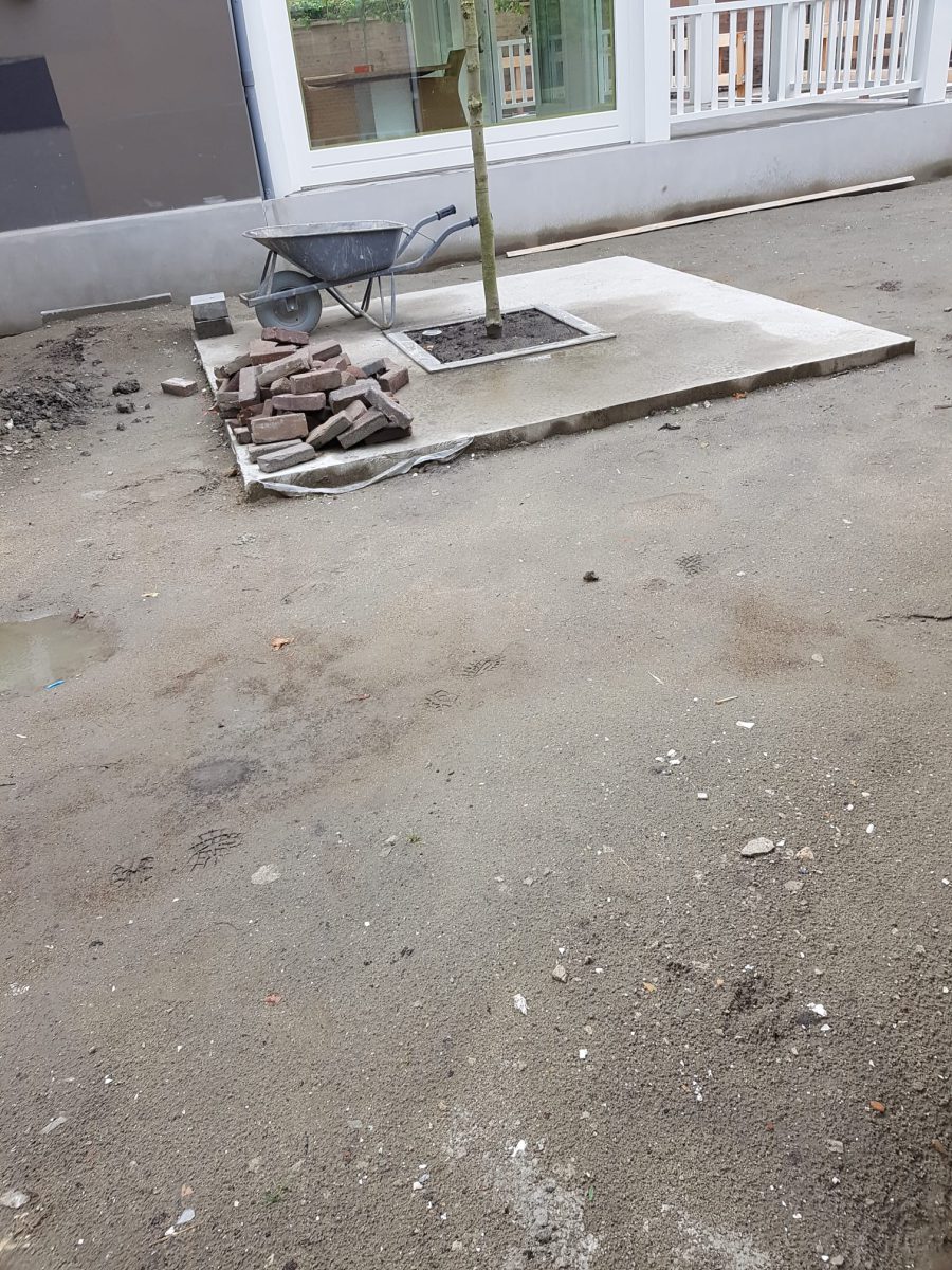 Bestrating tuin Dreischor